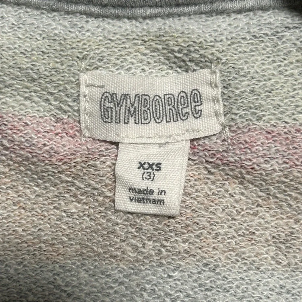 Gymboree Striped Zip Up Hoodie Jacket Kids XXS 3 Multi Color Cotton‎ Blend